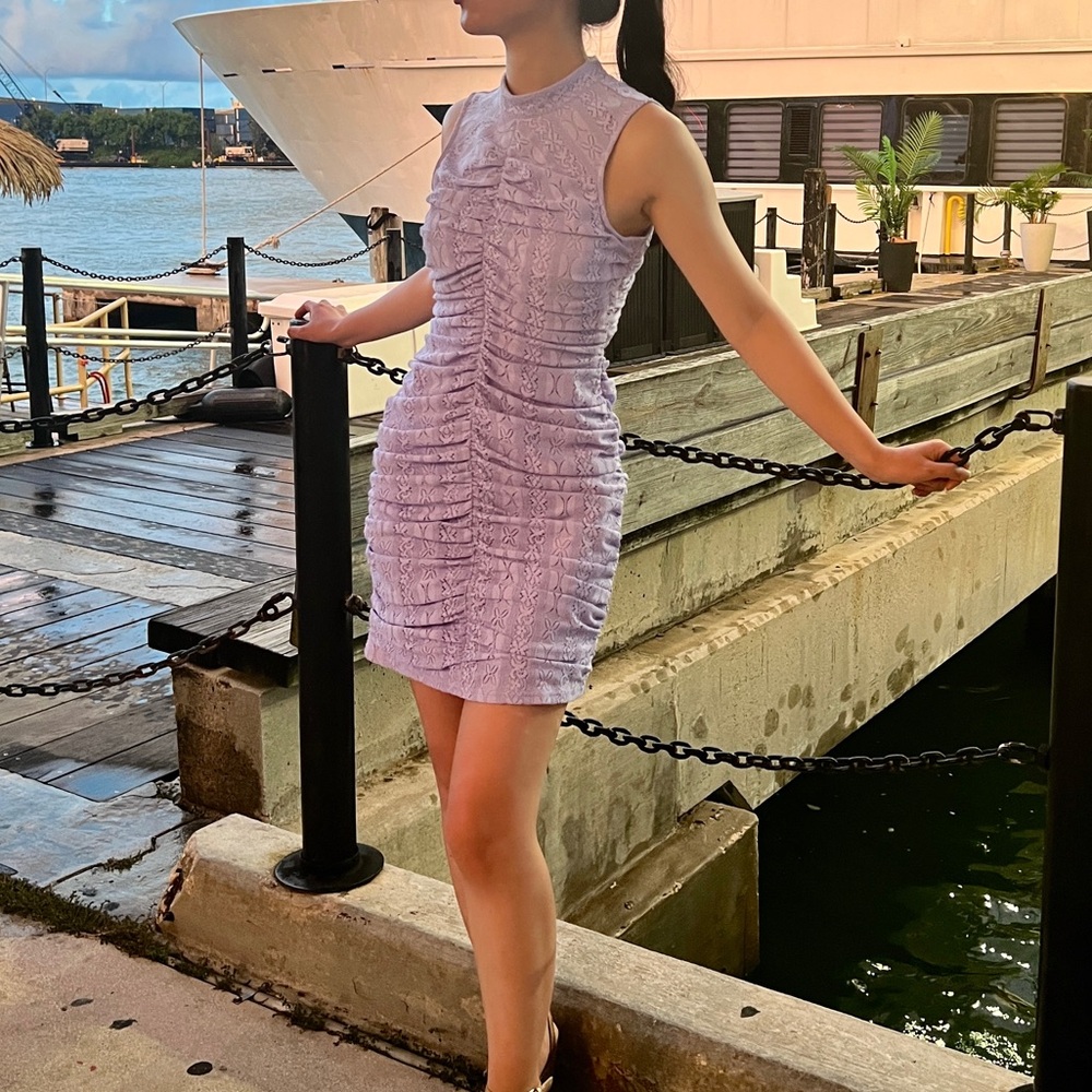 gorgeous lilac mini dress